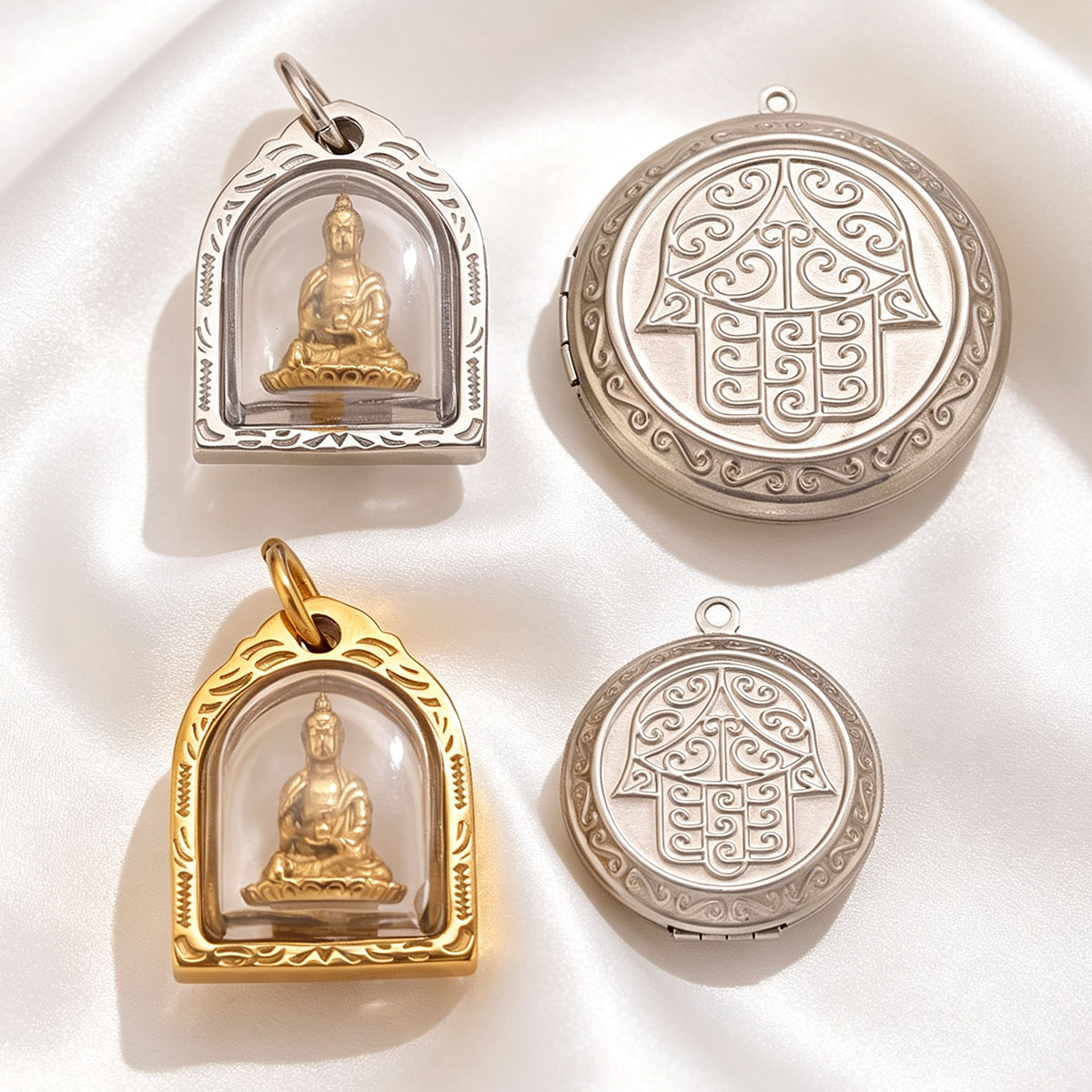 Men Accessories Photos - 1/2 Stuks Fotolijst Charms 18K Rvs