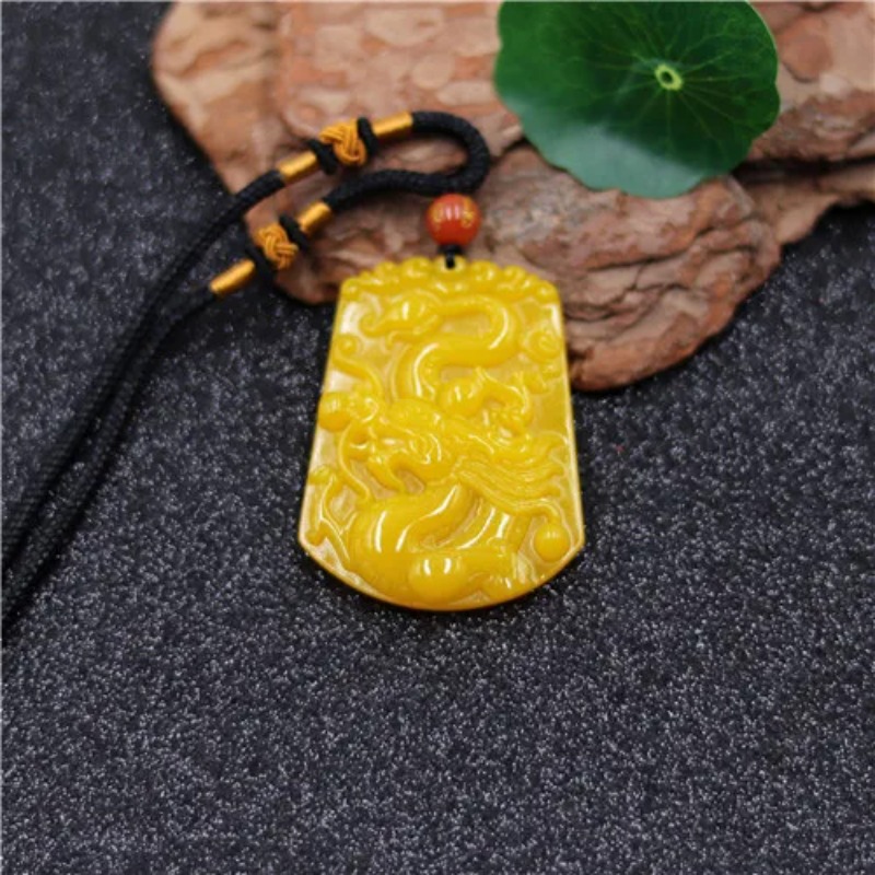 Men Accessories For Hand - Groothandel Chinese Geel Jade Dragon Jade