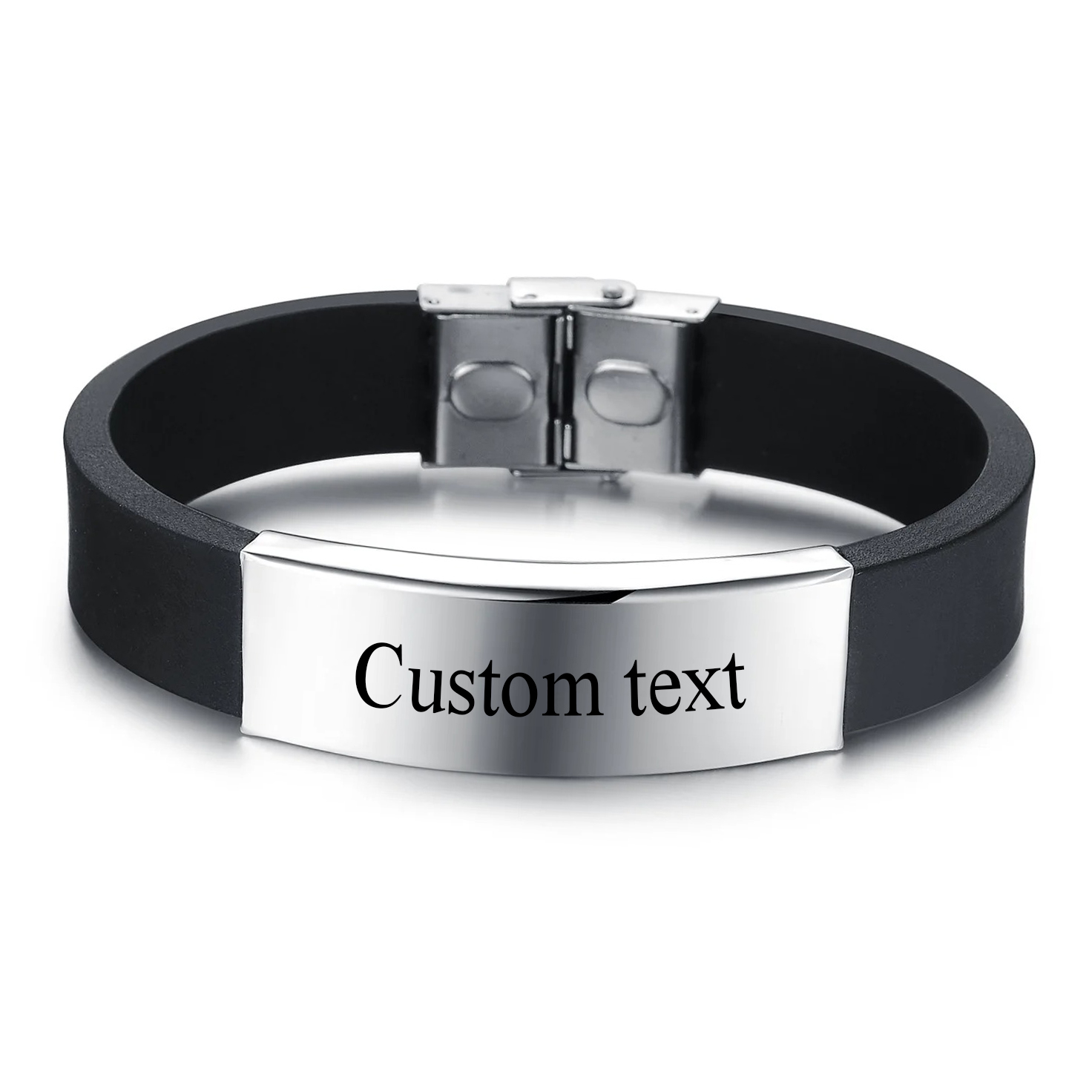 Men'S Accessories Luxury Brands - Punk Custom Logo Naam Siliconen Armband