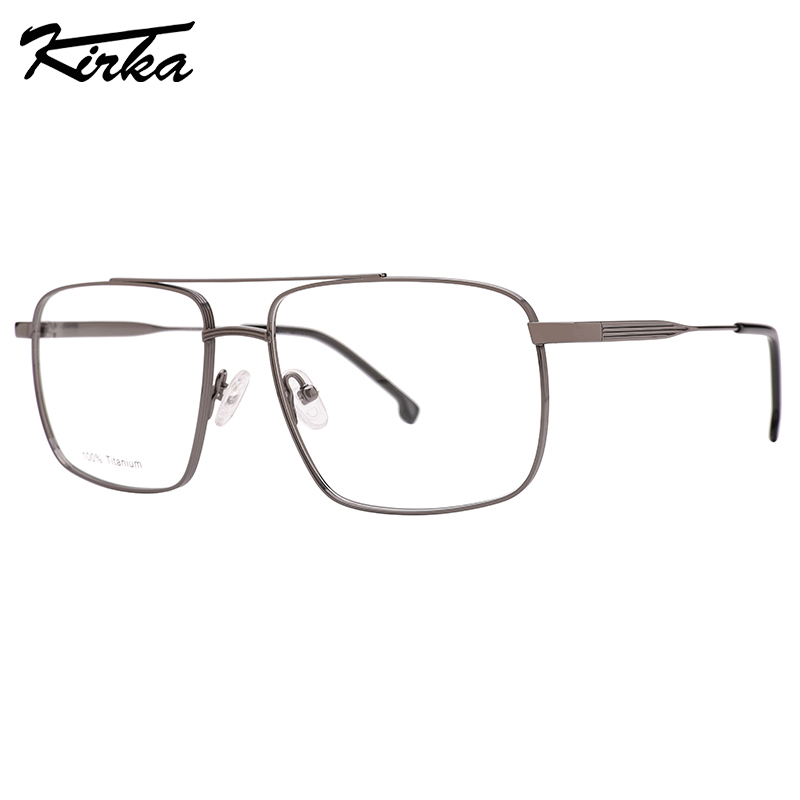 Men Accessories Tips - Kirka Mannelijke Titanium Oversized Rechthoek Dubbele