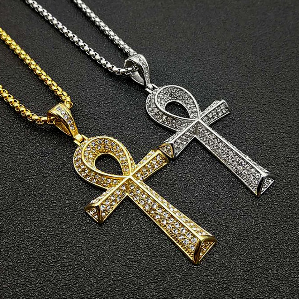 Men Accessories Egypt - Gothic Vintage Rvs Ankh Kruis Hanger
