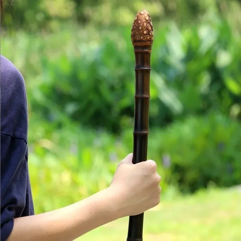 Men Accessories Tips - Natuurlijke Paarse Bamboe Carving Wandelstokken Oude