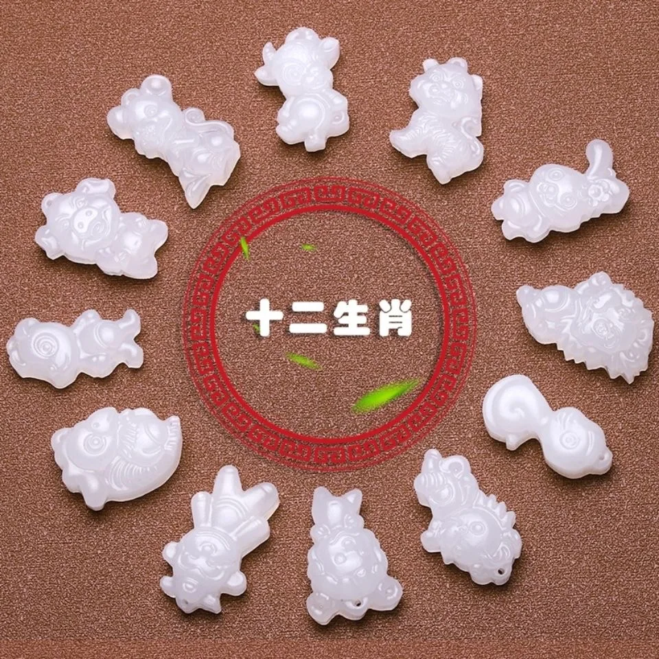 Men Accessories For Hand - Natuurlijke Afghaanse Witte Jade Chinese Zodiac