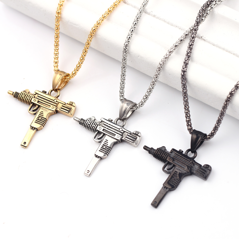 Punk Uzi pistool machinegeweer - Men Accessories Jewelry recensie en prijs