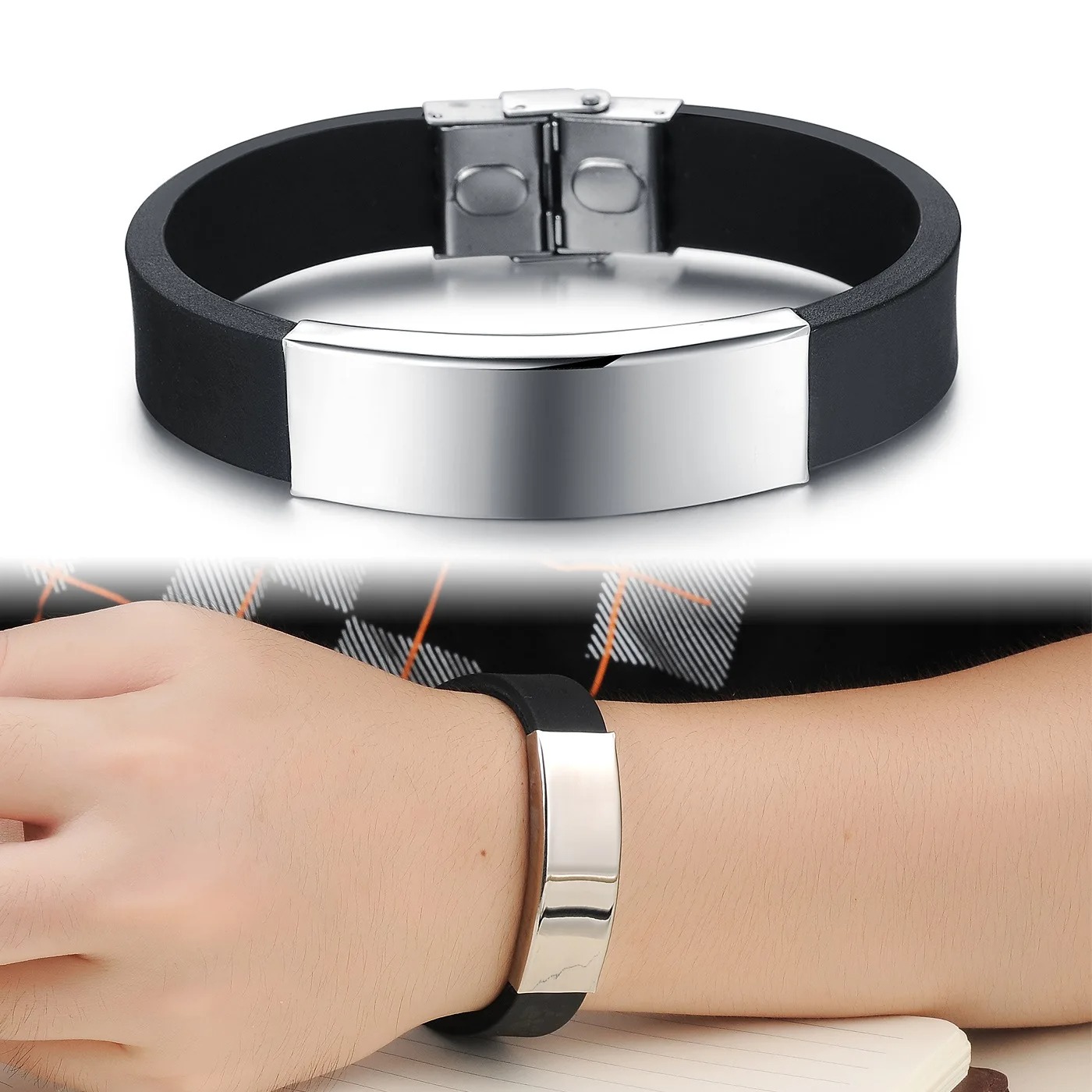 Punk Custom Logo Naam Silicone - Men'S Accessories Luxury Brands recensie en prijs