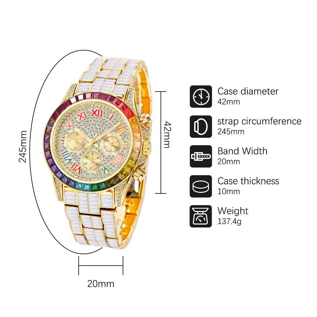Missfox Luxe Iced Horloge Voor - Men'S Accessories Luxury Brands recensie en prijs