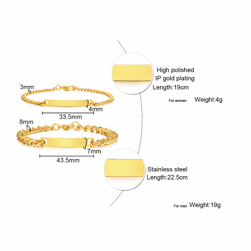Plaat Id Tag Bar Armband Cubaa - Men Accessories All recensie en prijs