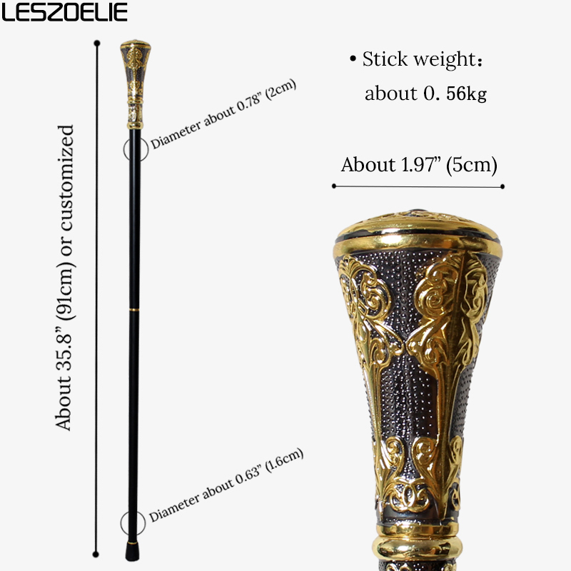 Luxe goud en zwart wandelstok  - Men Accessories Tips recensie en prijs