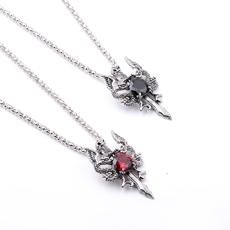 Dubbele Draak Zwarte Edelsteen - Men Accessories Jewelry recensie en prijs